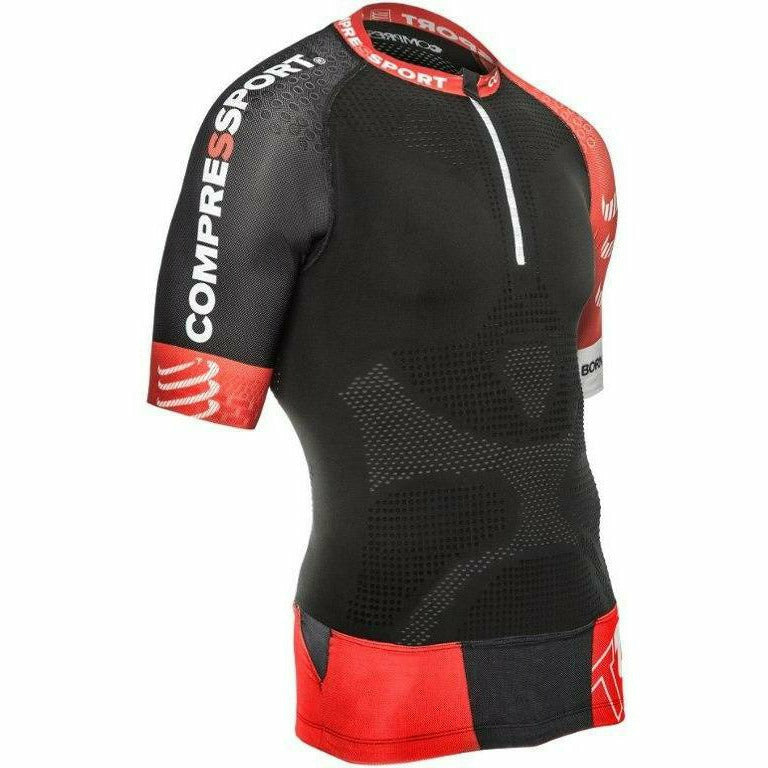 Compressport Trail Running Shirt SS V2 Black - Mud and Snow