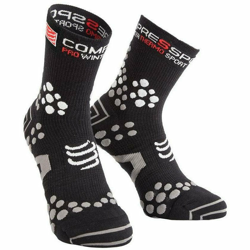 Compressport Winter Trail Socks Black Calze Invernali Trail Running - Mud and Snow