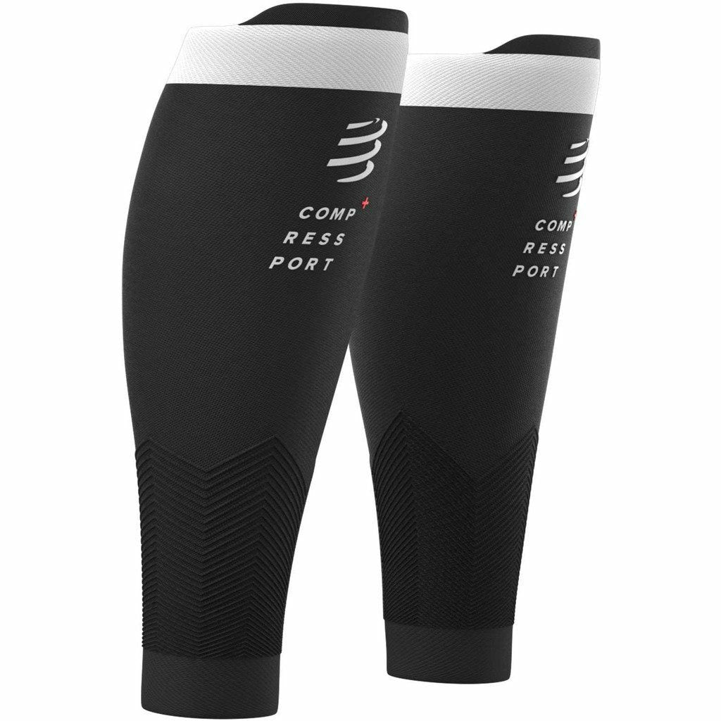 Compressport R2 V2 Black - Calf Sleeves - Mud and Snow