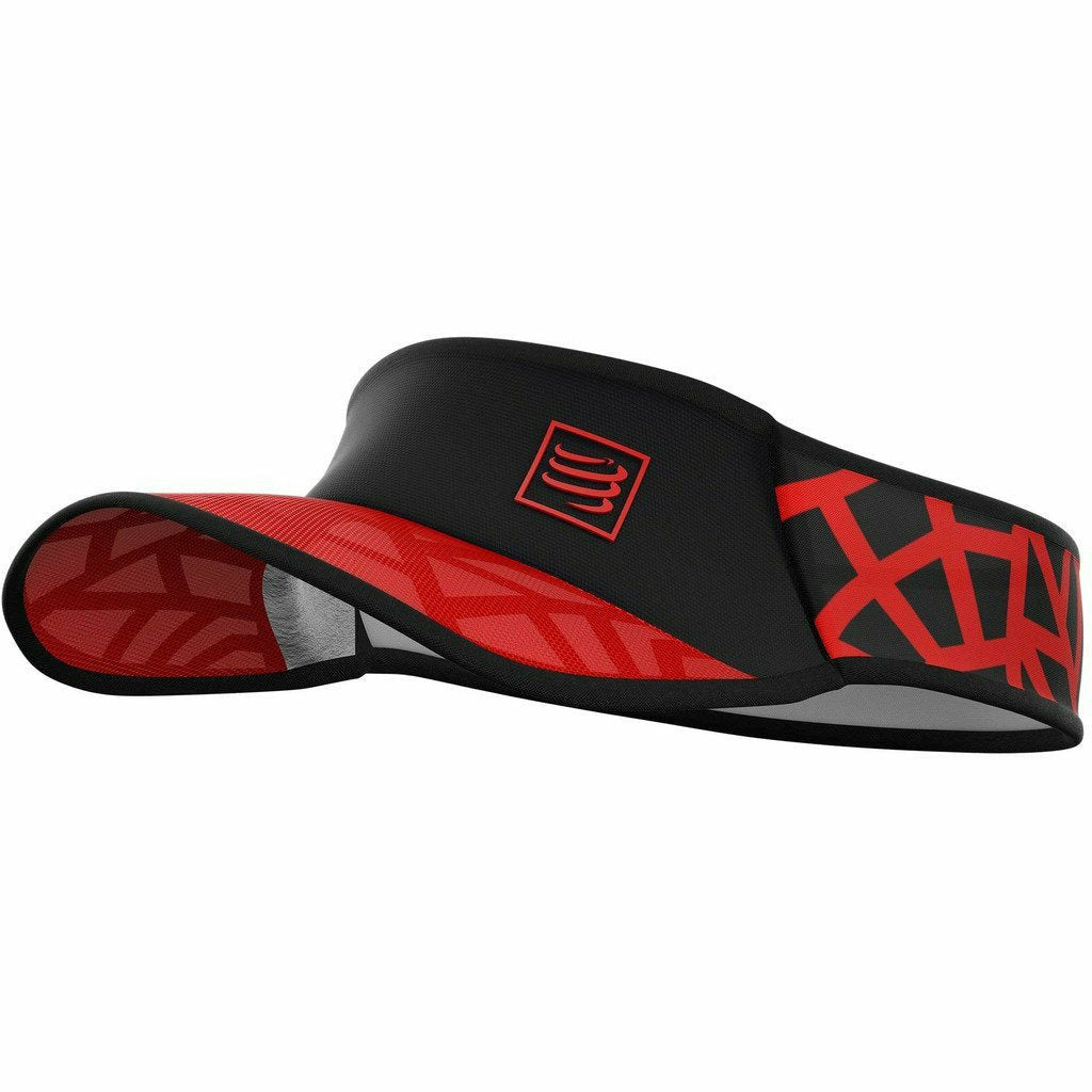 Compressport Spiderweb Ultralight Visor Black/White - Visiera Running - Mud and Snow