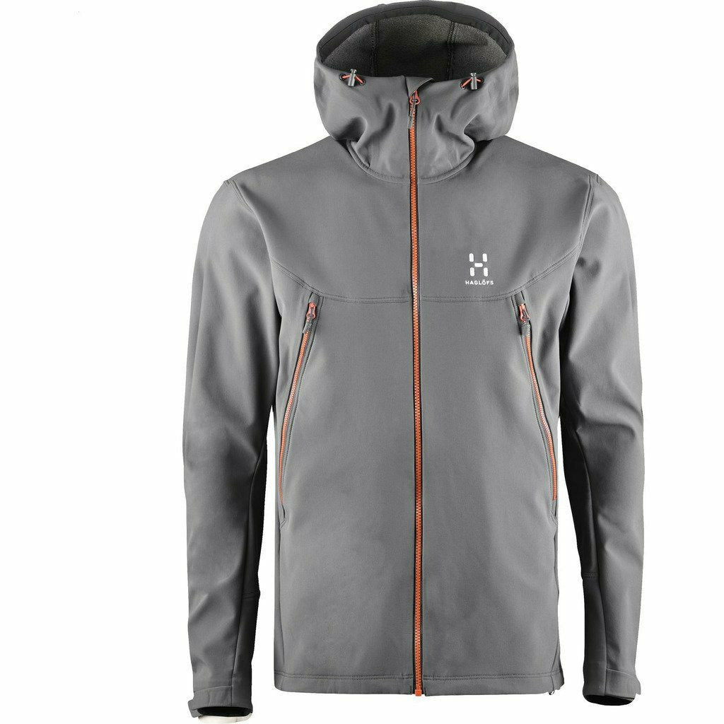 Haglofs Gecko Hood Magnetite- Giacca - Mud and Snow