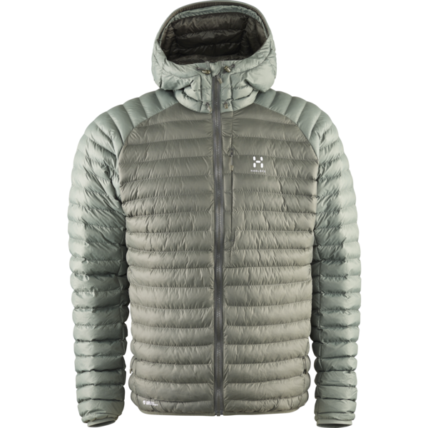 Haglofs Essens Mimic Hood Man Beluga - Giacca imbottita - Mud and Snow