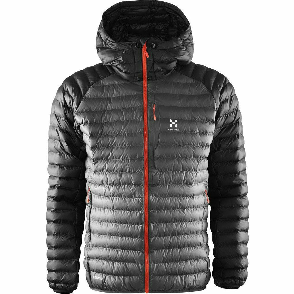 Haglofs Essens Mimic Hood Man Magnetite/Black - Giacca imbottita - Mud and Snow