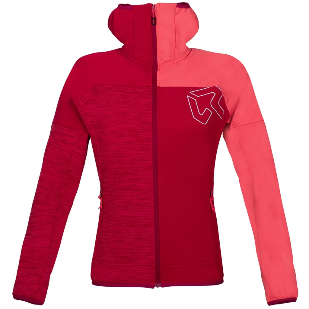 Rock Experience Kobra Full Zip Hoodie Pink - Pile Donna - Mud and Snow