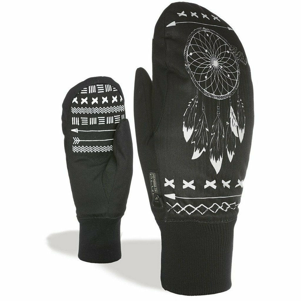 Level Bliss Coral Mitt Black/White - Moffole Donna - Mud and Snow