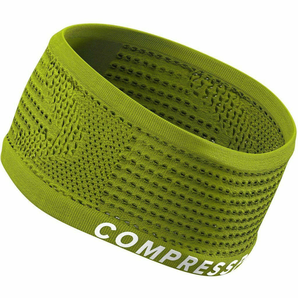 Compressport Headband On/Off Lime - Fascia Running - Mud and Snow