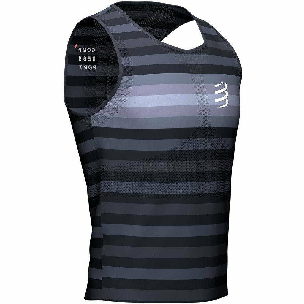 Compressport Pro Racing Singlet Black - Canotta Running - Mud and Snow