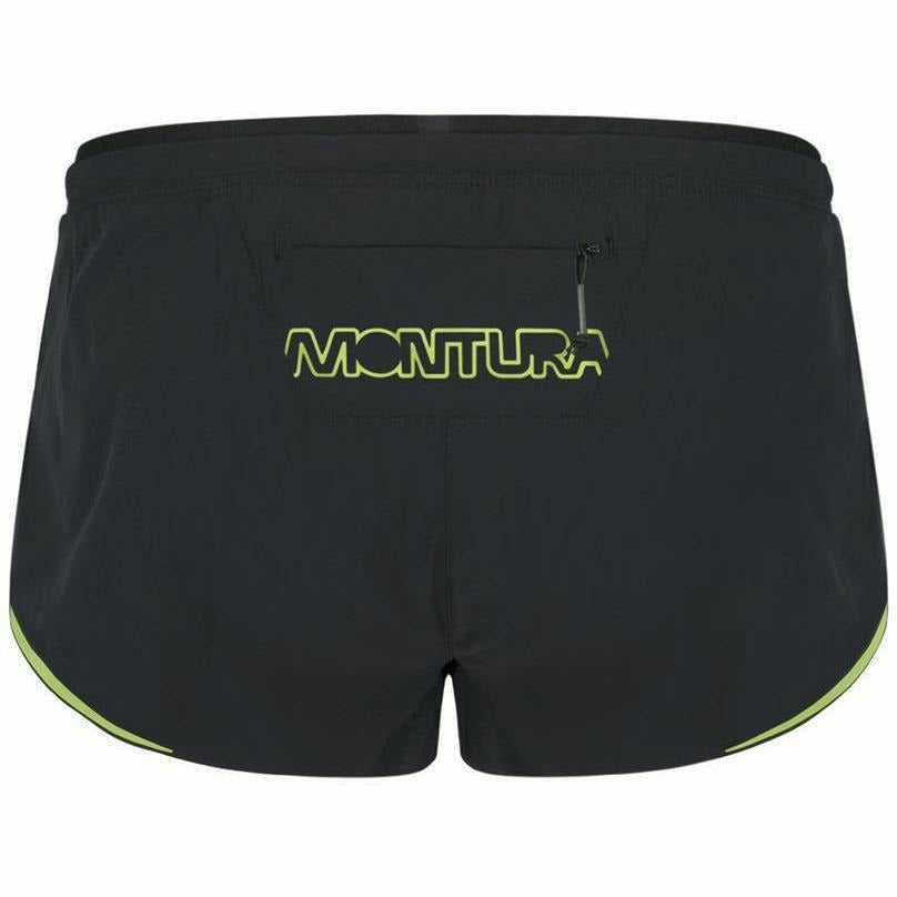 Montura Marathon 2 Shorts Nero/Giallo Fluo - Short Running Uomo - Mud and Snow