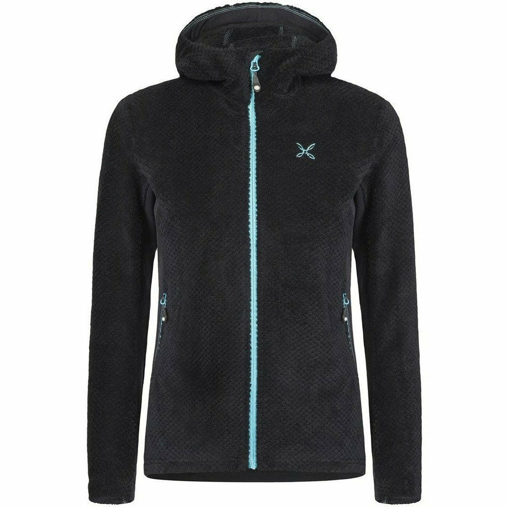 Montura Soft Pile Hoodie Jacket Nero/Ice Blue - Giacca - Mud and Snow