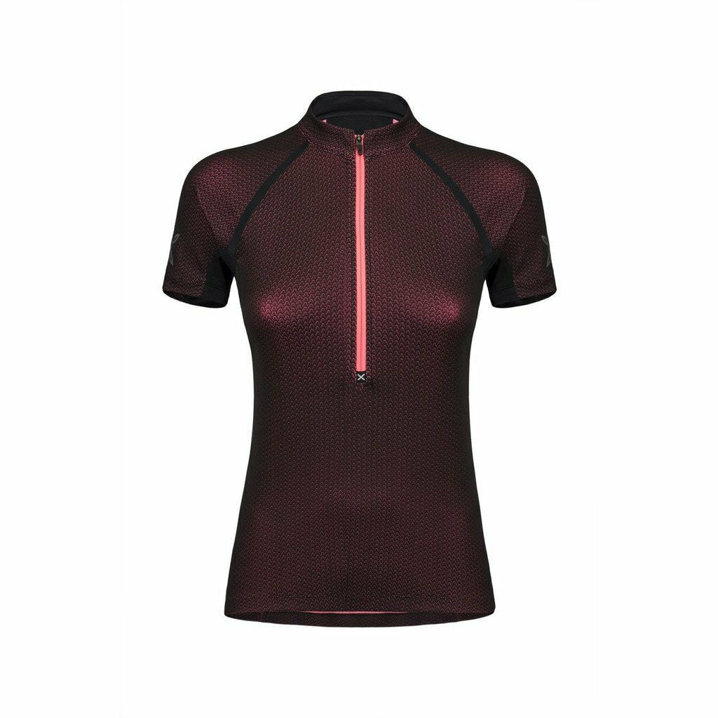 Montura Run Viper Zip Nero/Rosa Sugar Fluo - Maglia Running Donna - Mud and Snow