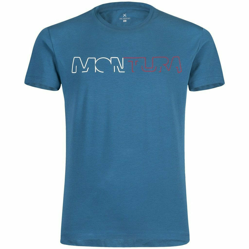 Montura Brand T-Shirt Blu Ottanio - Maglia Outdoor Uomo - Mud and Snow