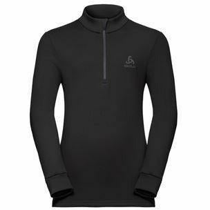 Odlo Midlayer 1/2 zip CARVE WARM Nero - Intimo Maniche Lunghe - Mud and Snow