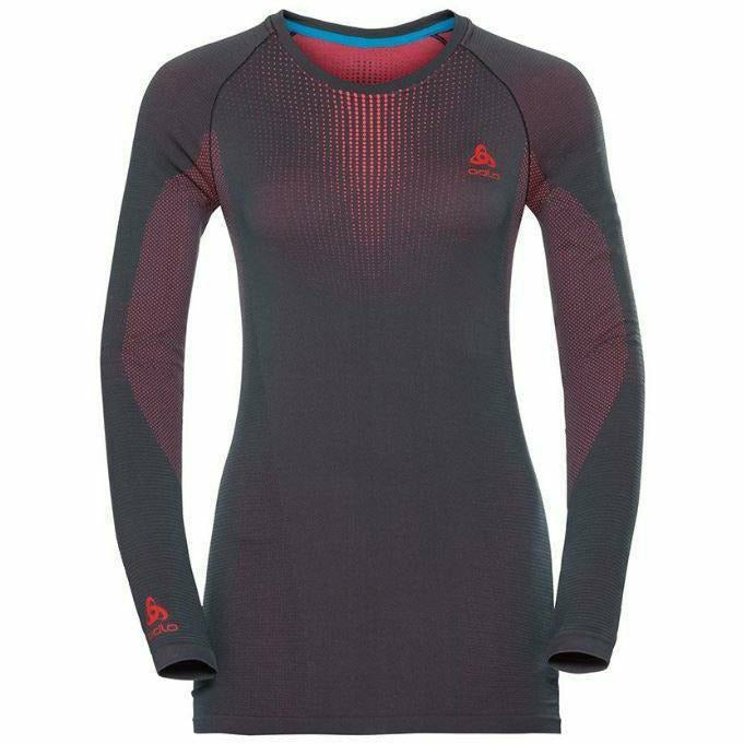 Odlo SUW Performance Warm Nero/Rosa - Intimo Maniche Lunghe Donna - Mud and Snow