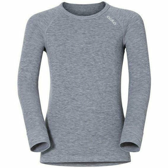 Odlo SUW TOP Crew neck ACTIVE Grigio - Intimo Maniche Lunghe Bambino - Mud and Snow