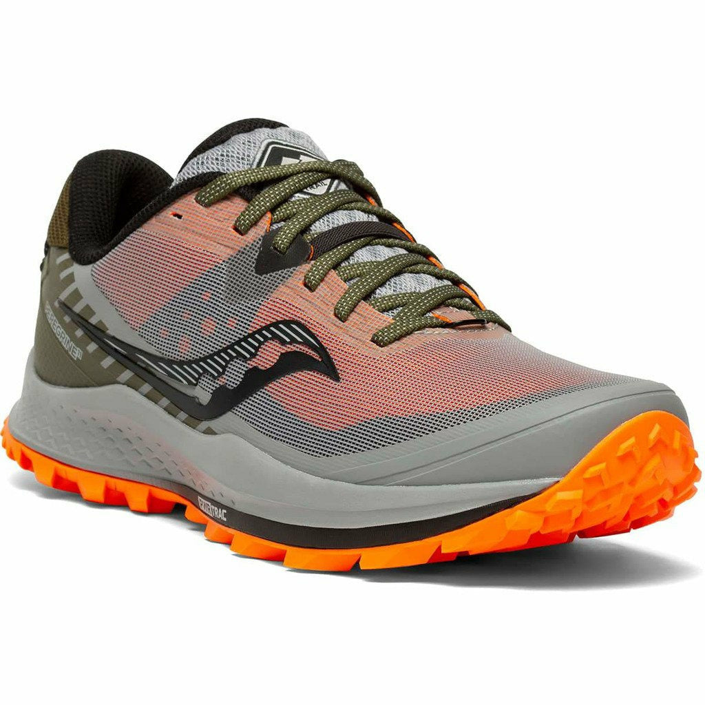 Saucony Peregrine 11  Alloy/Olive - Scarpa Trail Running - Mud and Snow