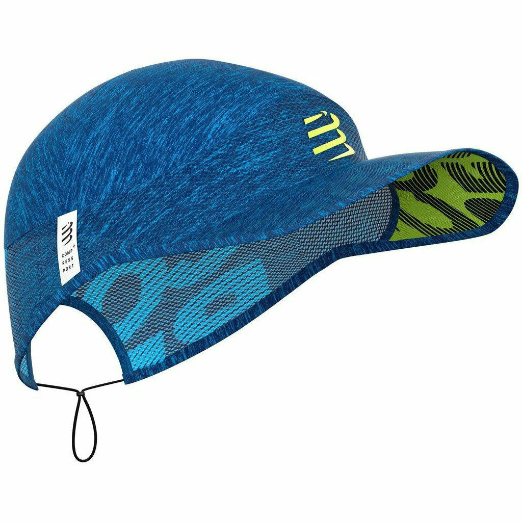 Compressport Pro Racing Cap Blue Melange - Berretto Running - Mud and Snow