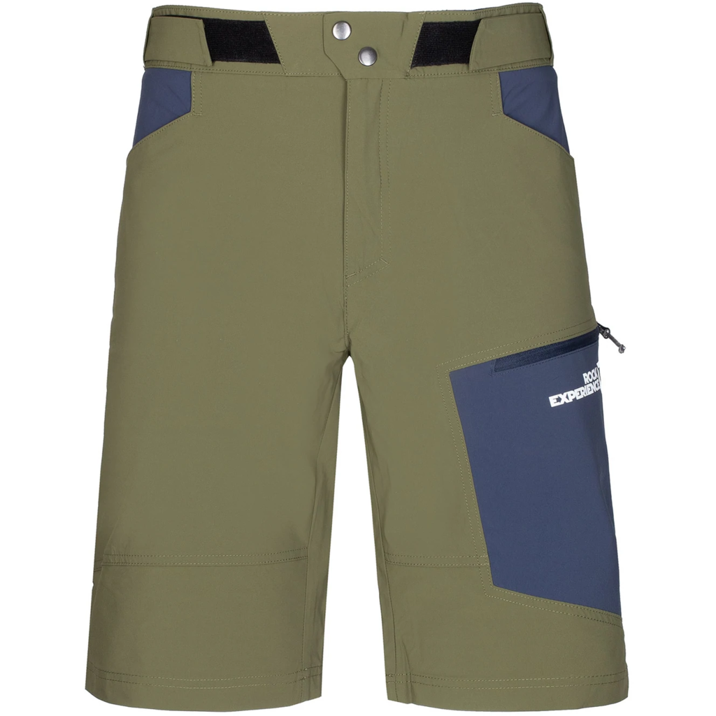 Rock Experience Mirror Lake Bermuda Olive Night- Short Uomo Trekking - Mud and Snow