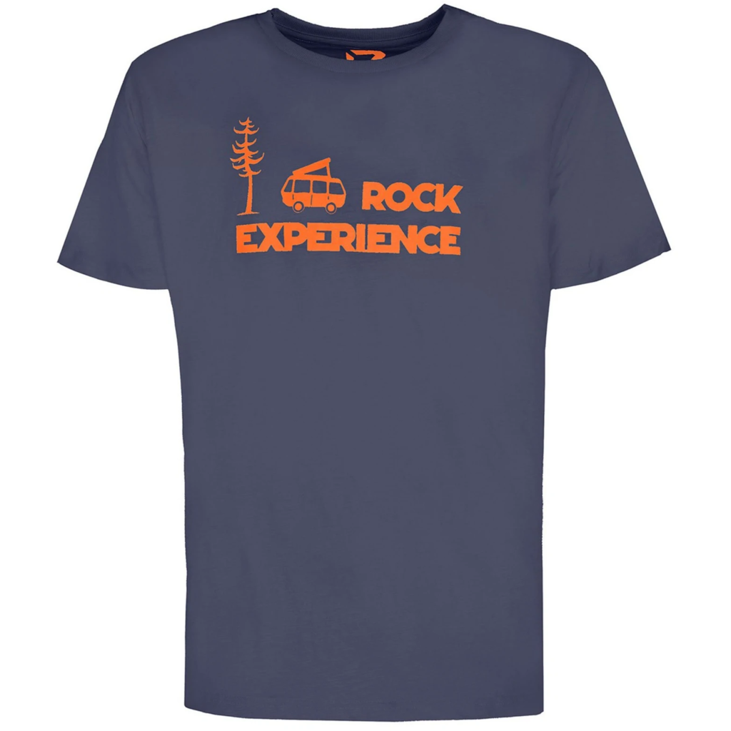 Rock Experience Gasomania Man T-Shirt Blue - Maglia Outdoor Uomo - Mud and Snow