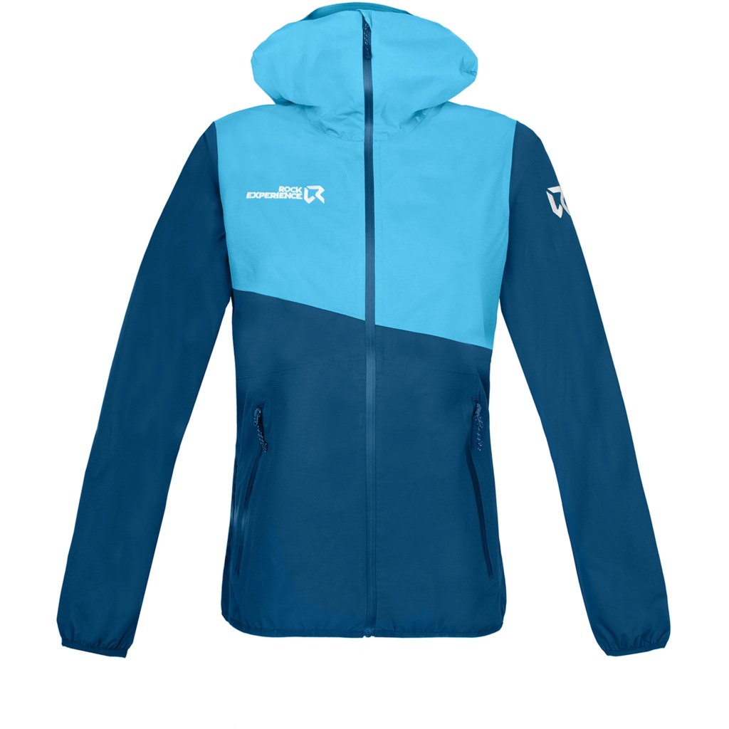 Rock Experience Great Roof Woman Jacket Moroccan Blue - Giacca Donna Antipioggia - Mud and Snow