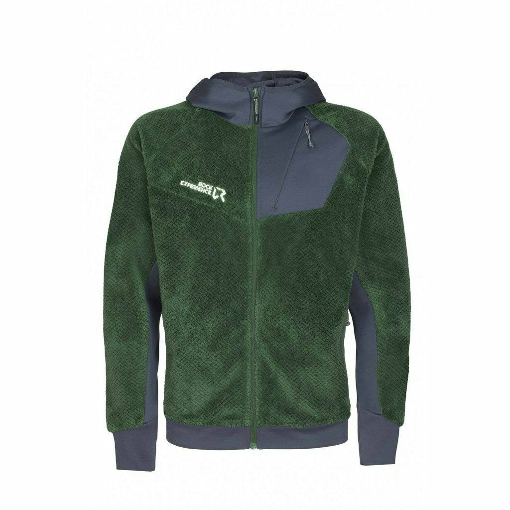 Rock Experience Blizzard Man Fleece Verde - Pile Pleoso Uomo - Mud and Snow
