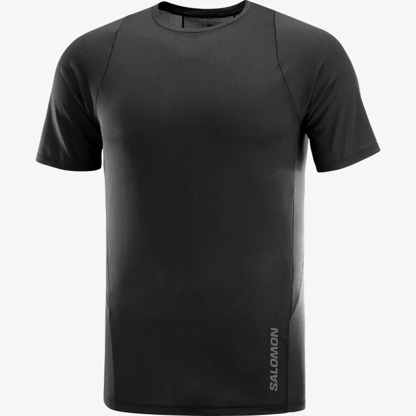 Salomon Sense Aero Tee Deep Black - Maglia Running Uomo