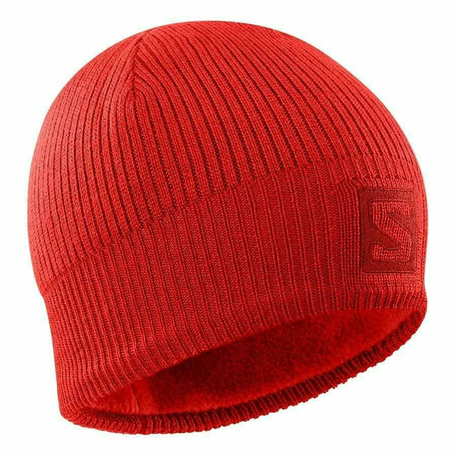 Salomon Logo Beanie Goji Berry - Berretto Montagna - Mud and Snow